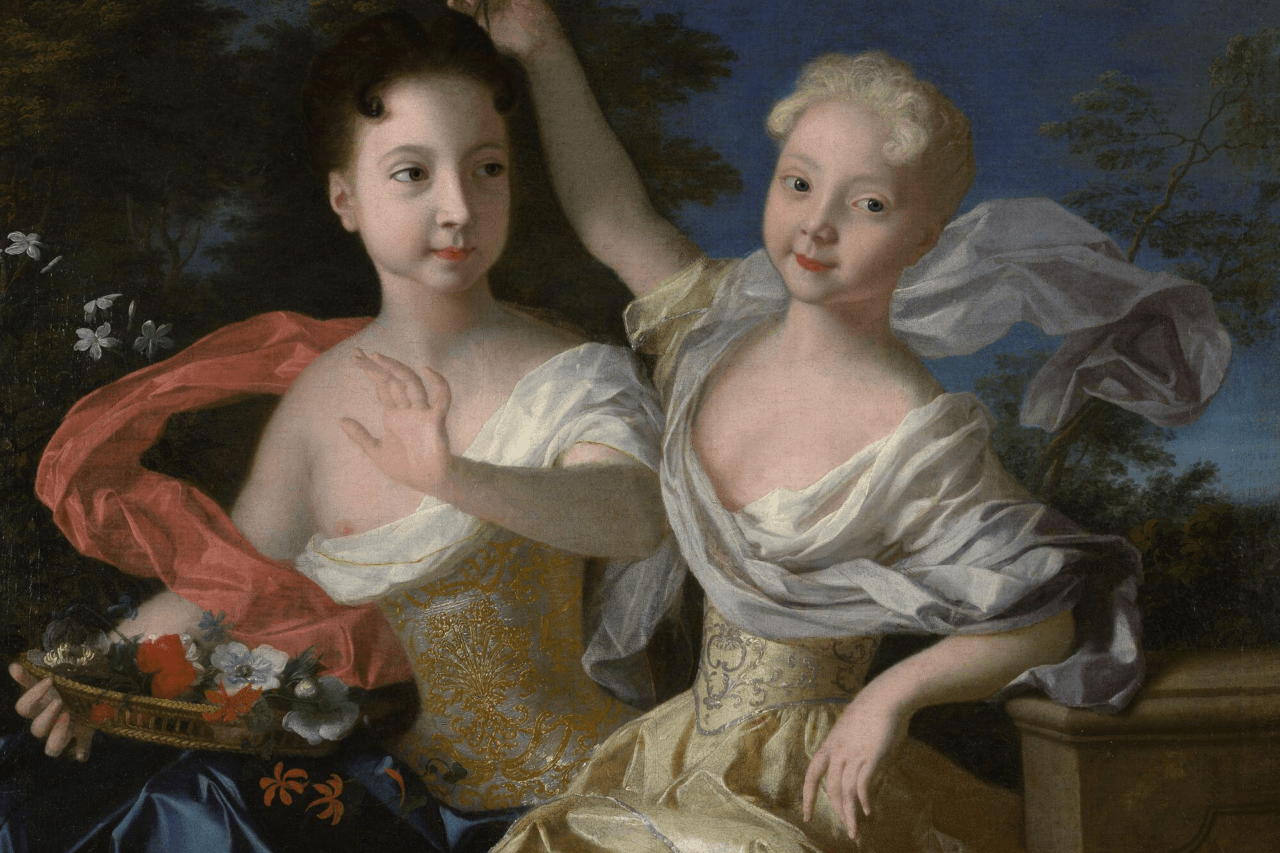 Louis Caravaque. Retrato de las hijas del zar Pedro I de Rusia