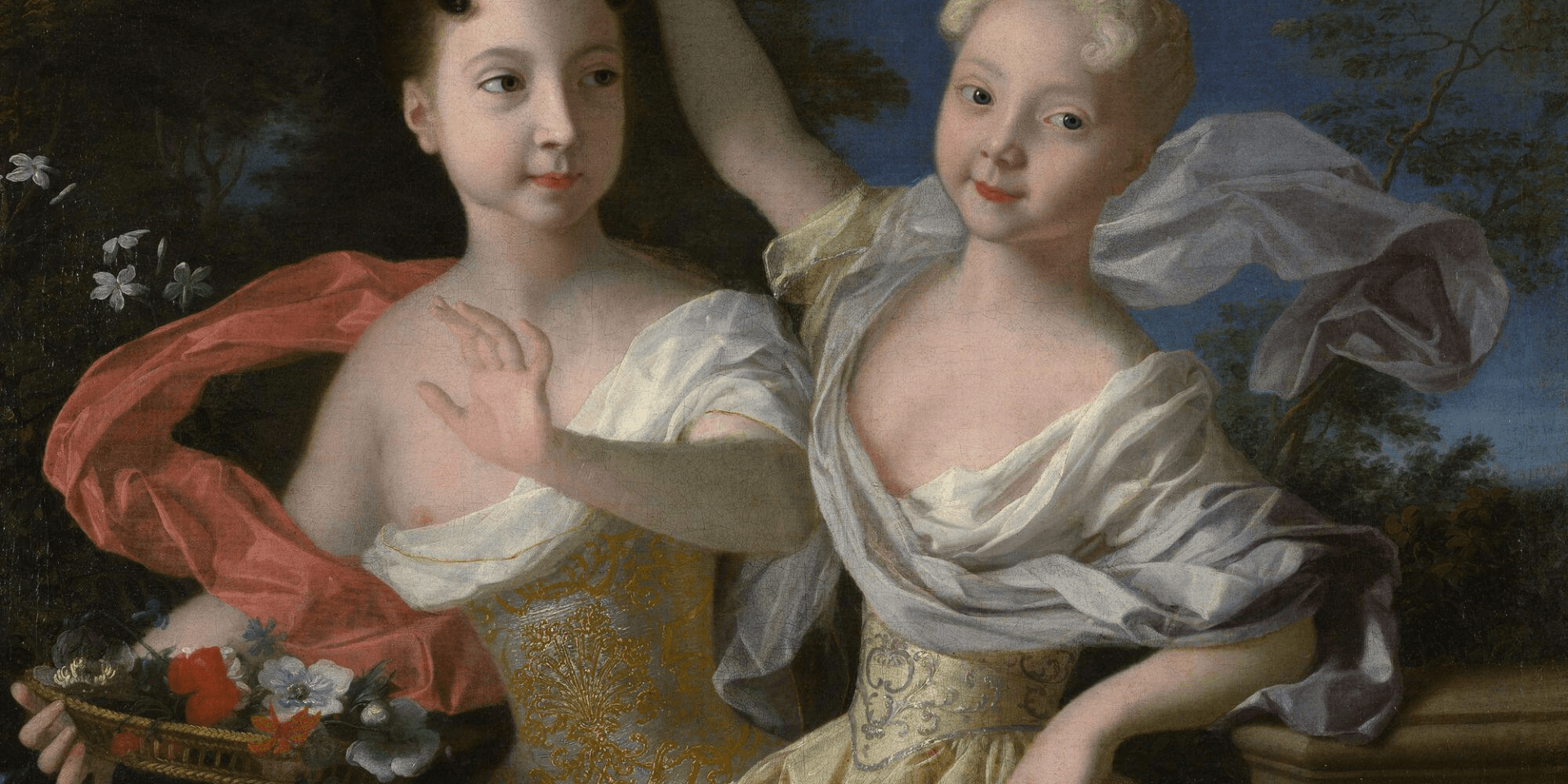 Louis Caravaque. Retrato de las hijas del zar Pedro I de Rusia